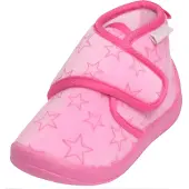 Playshoes pantoffels met sterrendessin Velcro roze/donkerroze Jongens Polyester - maat 20/21