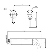 Best design Ore wastafelkraan inbouw uitloop 25cm RVS