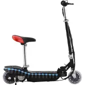 vidaXL Elektrische scooter voor kinderen met zitje en LED-verlichting, zwart