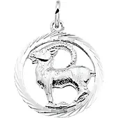 GLAMS hanger sterrenbeeld steenbok gediamanteerd - Zilver