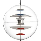 Verpan VP Globe Hanglamp Chrome | Red | Blue | Ø 50 cm
