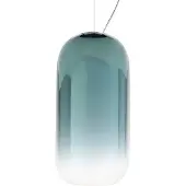 Artemide Hanglampe , Gople Mini, dimbare, Blauw, Woonkamer, Glas, Designer