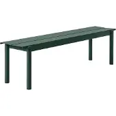 Muuto Linear Steel bank 170x34 cm Dark green