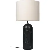 Gubi Gravity XL vloerlamp zwart marmer/canvas, low