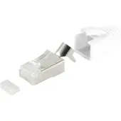 S-Conn RJ45 krimp connectoren (STP) voor CAT6/6a/7/7a netwerkkabel (vast/flexibel) - 10 stuks (3-delig) / wit