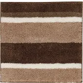 Floris Badmat Antislip 60x60cm Nova - Vierkante Badkamermat - Waterabsorberend - Wasbaar en Sneldrogend - Voor Douche en Bad - Hoogpolig - Acryl - Bruin