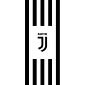 Carbotex strandlaken Juventus 70 x 140 cm katoen zwart/wit