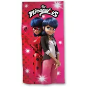 Zagtoon strandlaken junior 70 x 140 cm polyester rood/roze