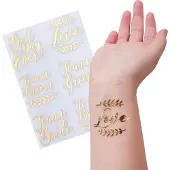 My Dream Day Tattoos rosé goud (12 stuks) | Vrijgezellenfeest | Love - team bride - Team groom