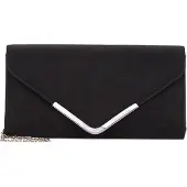Tamaris Clutch 'Amalia' zwart / zilver