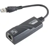 S-Conn 13-50019 Ethernet netwerkkaart (USB, RJ45), Netwerkadapter, Zwart