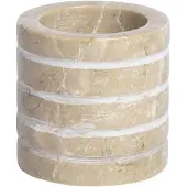 Ptmd collection PTMD Marmer Waxinelichthouder, Theelicht - Crème (3 stuks)