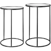 Riverdale Bijzettafel Amaro Rond Zwart 60 cm (set van 2)