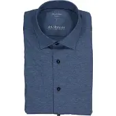 Olymp Luxor Jersey Stretch Overhemd 24/Seven Donkerblauw | Blauw | Maat 40