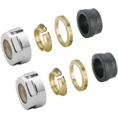 Sapho koperen knelkoppeling 15mm chroom
