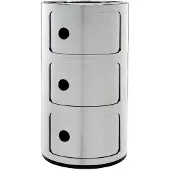 Kartell Componibili Classic Opbergunit Silver | 3 doors