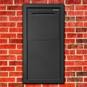Logixbox - Pakketbrievenbus - Frontbox - Inbouw - Achteruitname Uni-Stardust Graphitgrey-> ACTIE: GRATIS Vuurwerksluiting en Spaghettimat