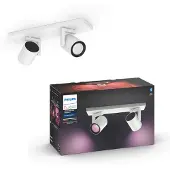 Philips Hue Argenta Spot Monté en Surface White and Color - Blanc - 2 Spots