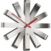 Umbra Ribbon wandklok 31x31x6cm staal staal 118070-590