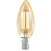 Eglo Ledfilamentlamp Kaars - Amber - D3,7cm - Warm Wit - E14 - 4w