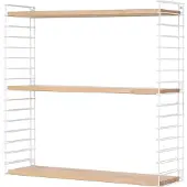 Tomado Boekenrek 3 Planken Hout/Wit- 70 x 68 x 21 cm