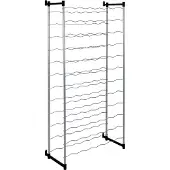 Metaltex bardolino flessenrek voor 72 flessen 59x26x124 cm zilver/zwart