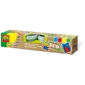 SES Creative - Eco Klei - Basiskleuren (4x90g) - Vegan en Glutenvrij - Herbruikbaar - Uitwasbaar - Vanaf 2 jaar