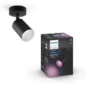 Philips Hue Fugato Opbouwspot White and Color - Zwart - 1-spot