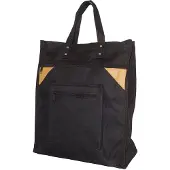 Merkloos Boodschappentas zwart robuust canvas zwart Canvas Tas