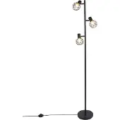 QAZQA Design vloerlamp zwart 3-lichts verstelbaar - Mesh