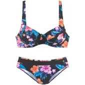 LASCANA Bikini blauw / oranje / rosa / zwart