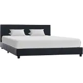 vidaXL Bedframe, zwart, kunstleer, 120x200 cm