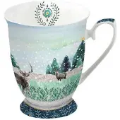 Ambiente beker "Deer Winterscene"