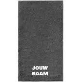 Funnies Strandlaken met naam antraciet 100x200cm