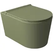 Salenzi Wandcloset civita 50x35x36.5 cm keramiek rimless mat legergroen