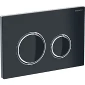 Geberit Sigma 21 Bedieningsplaat 2-toets Glas Zwart