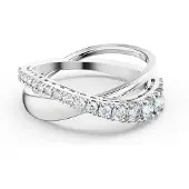 Swarovski Rows ring met kristal