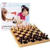 Engelhart Houten schaakset 30 cm