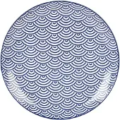 Tokyo Design Studio Nippon Bord 25,7 Cm Wave - Dinerborden Porselein Blue - 16024