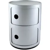 Kartell Componibili Classic Opbergunit Silver | 2 doors