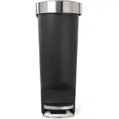 Simplehuman Slanke Plastic Pedaalemmer - 40 liter - Met zakkenrand - Zwart Kunststof