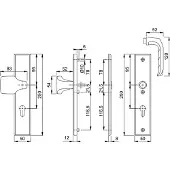 Hoppe Knop-kruk Veiligheidsdeurbeslag 61G 2235 2214 113 Pc55 3* F1