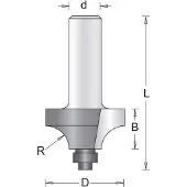 Hikoki 8 Mm Afrondfrees Met Onderlager 31.8X52X9.5 - 754106