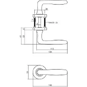 Intersteel Deurkruk Bjorn op ronde rozet ø52x10mm wit