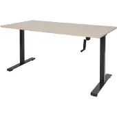 Schaffenburg Dextro Slinger Zit-sta-bureau Rechthoekig Eiken T-Voet 1.800 (B) x 800 (D) x 705 (H) mm Melamine