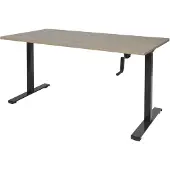 Schaffenburg Dextro Slinger Zit-sta-bureau Rechthoekig Eiken T-Voet 1.600 (B) x 800 (D) x 705 (H) mm Melamine