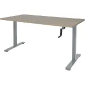 Schaffenburg Dextro Slinger Zit-sta-bureau Rechthoekig Eiken T-Voet 1.600 (B) x 800 (D) x 705 (H) mm Melamine