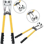 vidaXL Krimptang hydraulisch (incl. Werkhandschoenen)
