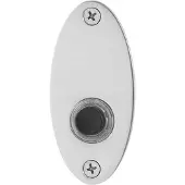 GPF bouwbeslag GPF Beldrukker ovaal 80x38x2mm RVS gepolijst met zwarte button
