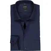 Olymp Overhemd Luxor Modern-Fit Donkerblauw | Blauw | Maat 40